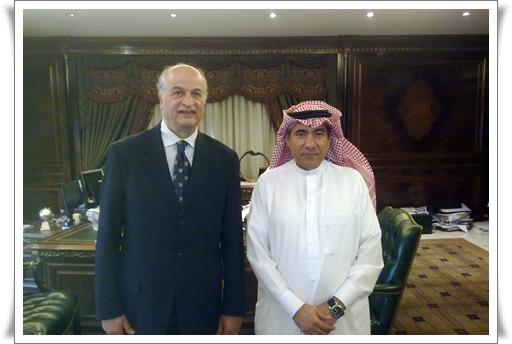 Right to Left Mr. Abdul-Aziz Al-Saad Al-Ajlan Vice Chairman of Riyadh Chamber of Commerce, Ghassan Kabbara prospower G.M.